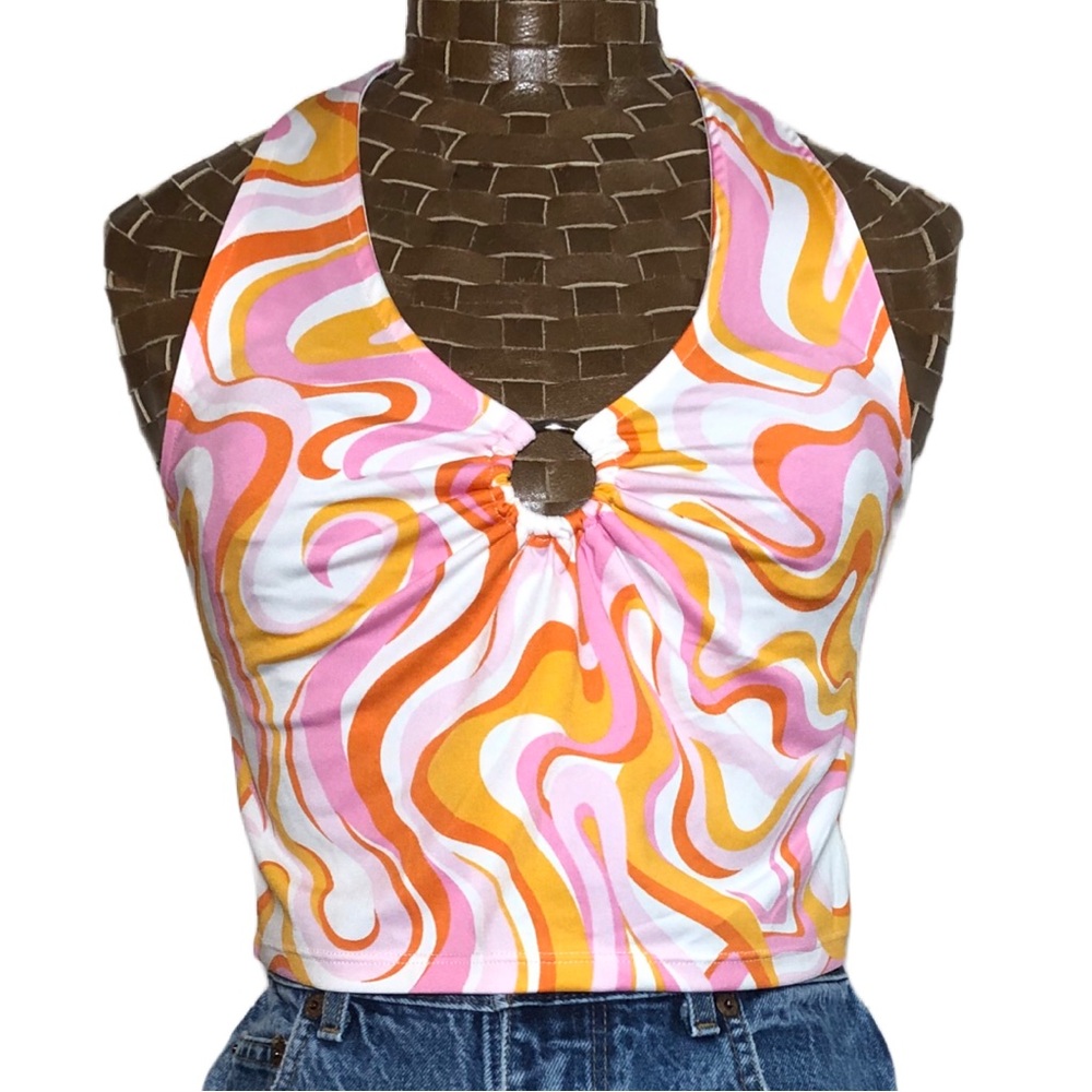Vintage Halter Crop Top